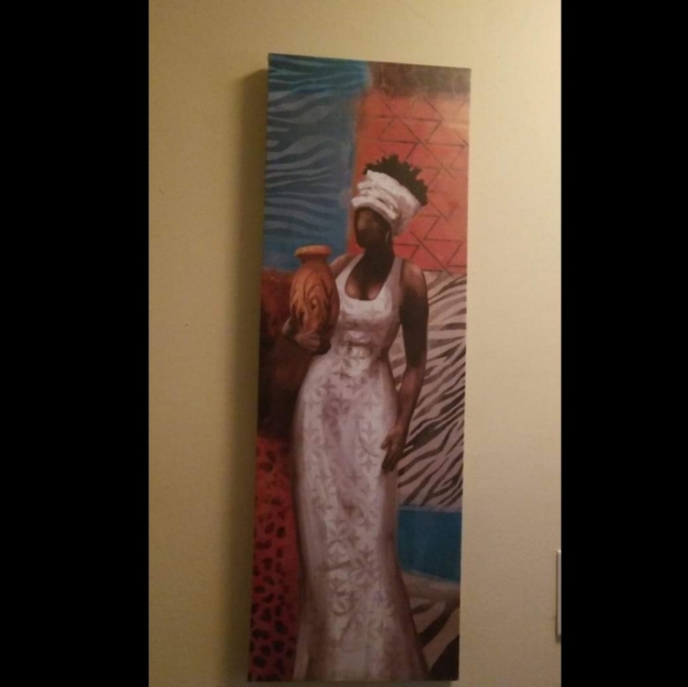 🚫SOLD🚫 Wall Art Canvas Painting African Lady